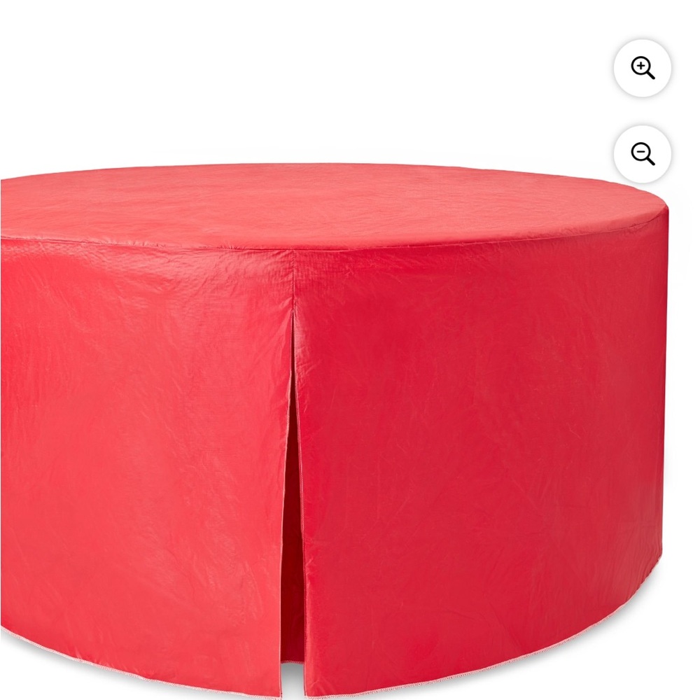 New PEVA Fitted Table Cover Red 60 inch Round